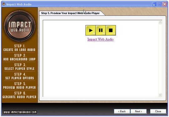 Impact Web Audio Schritt 5