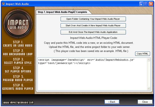 Impact Web Audio Schritt 7